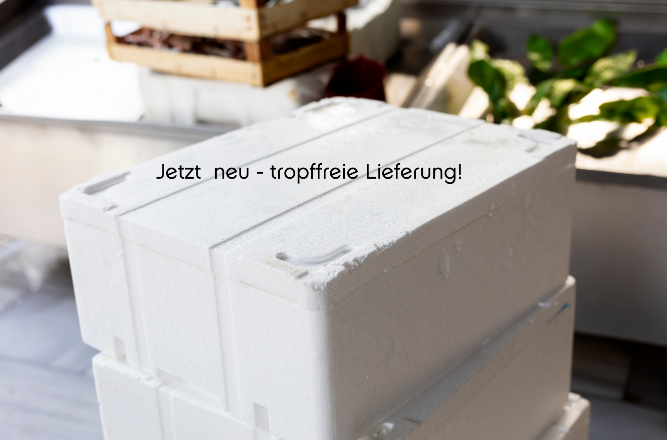 Jetzt neu - Frischer Fisch wird tropffrei angeliefert!